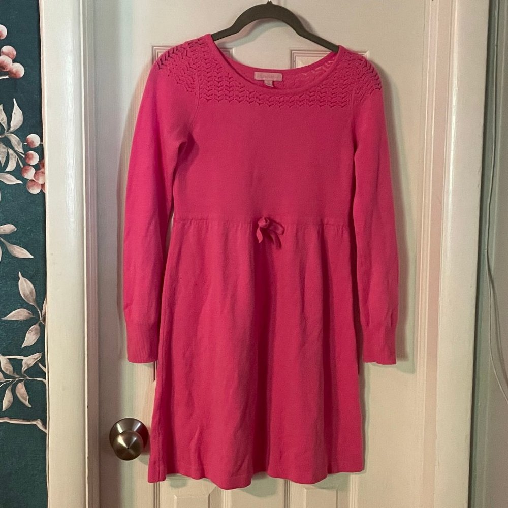 Girls Lilly Pulitzer pink sweater dress